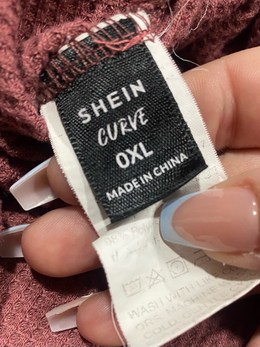 SHEIN Rose Ruched Drawstring Long Sleeve Top - Picture 2 of 2